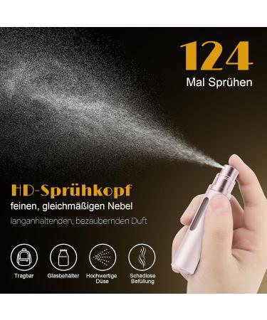 JAYZUUM Perfume Atomiser - Perfume Filler Refillable Perfume Atomiser for Travel Mini Portable Spray Bottle 8 ml (Pink) - Buy Online on GoSupps.com