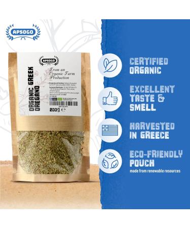 Apsogo Organic Dried Oregano from Greece - Premium Quality 200g - Buy Online on GoSupps.com