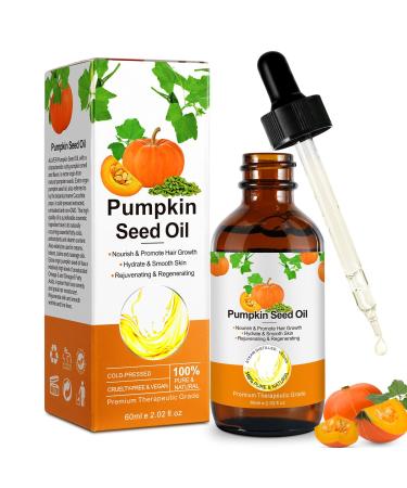 REBODUM Pumpkin Seed Oil Organic Pumpkin Seed Oil for Hair Growth Face Body 100% Pure Pumpkin Oil Cold Pressed Unrefined