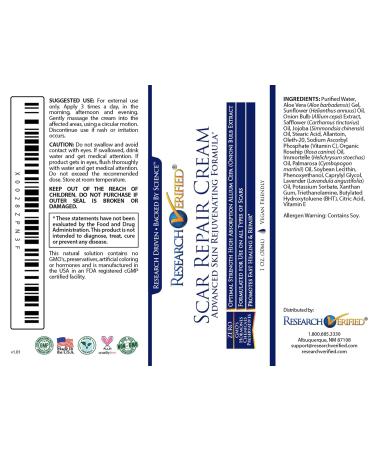 Nourish Skin & Reduce Scars with RV Scar Repair - 100% Natural Cream - Buy Online on GoSupps.com