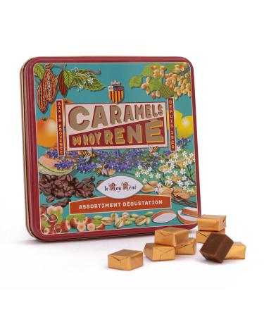 LE ROY RENÉ Fine Grocery - 36 caramels. Tasting assortment 6 different flavors: Fleur de sel, hazelnut, lemon, coffee, pistac