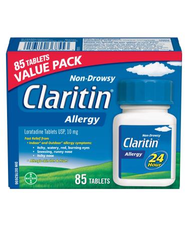Claritin Allergy Medicine 24-Hour Non-Drowsy Relief 10 mg Value Pack 85 Tablets