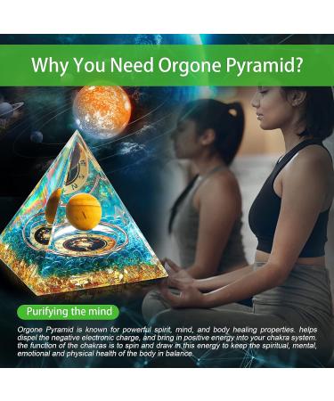 HuiJuKeJi Healing Crystals Leo Orgonite Pyramid with Tiger Eye Stone - Astrology Energy Healing Gift for Leo with Birthstone - 6cm - Buy Online on GoSupps.com