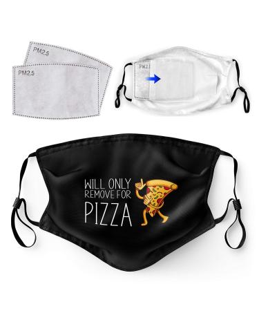 Primicity Funny Face Mask for Adults with Pizza Design + 5 Filters | Reusable & Adjustable | Washable Funny Masks - UK Seller - Buy Online on GoSupps.com
