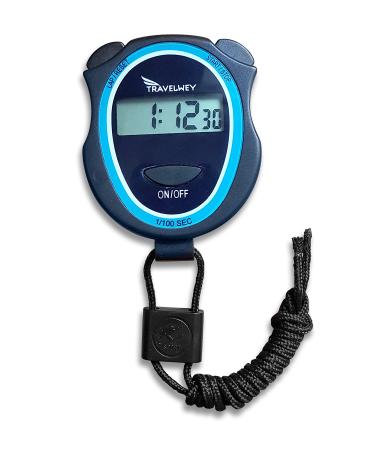 Digital Stopwatch - No Bells, No Whistles, Simple Basic Operation, Silent, Clear Display, ON/Off, Child Friendly, AAA Batteries (Included), Black