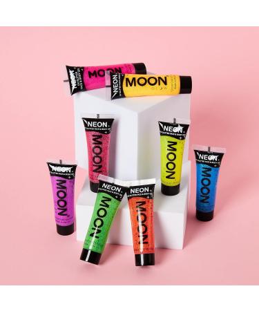 Buy Moon Glow Neon UV Glitter Face and Body Gel - 12ml Golden Yellow Glitter Face Paint | International Shipping - Buy Online on GoSupps.com