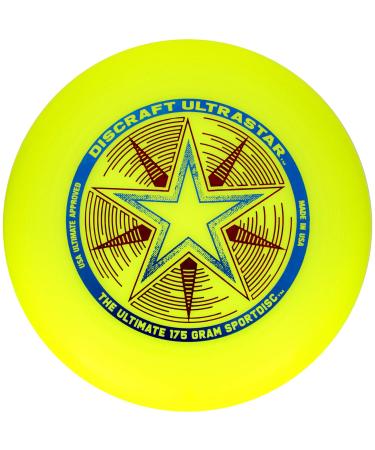 Discraft 175 gram Ultra Star Sport Disc Fluorescent Yellow