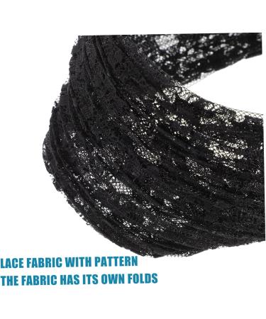 minkissy Wide Lace Headband Womens Fashion Headbands Hair Scrunchies for Women's Hair Black Girl Hair Accessories Black Headbands for Women Girl Headbands Girls Headband Women Headdress - Buy Online on GoSupps.com