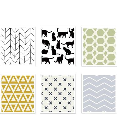 6pcs Swedish Dishcloths Scandi Geo Cat Pattern Reusable Cleaning Wipes Biodegradable Cellulose Wood Pulp Absorbent Sponge Cleaning Cloths for Kitchen Dish Rags Paper Towel Replacement Cat Scandi - Buy Online on GoSupps.com