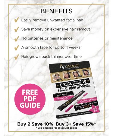 Epiwand Facial Hair Remover Spring Threading Tool for Women - Removes Peach Fuzz, Chin, Cheek, Neck, Mustache & Upper Lip Hair - Includes Instructions & Gift Box - Buy Online on GoSupps.com