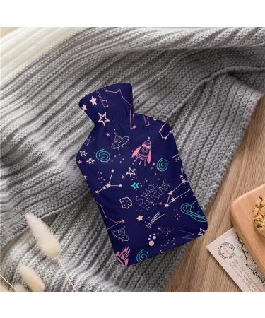 Unicorn Planet Hot Water Bottle with Plush Cover | Bed Warmer for Adults & Kids - 26.5x15.3cm | International Shipping Available - Buy Online on GoSupps.com