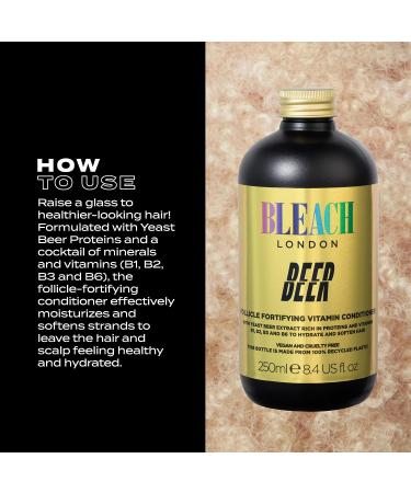 BLEACH LONDON Beer Conditioner - Vegan & Cruelty-Free Hair Protein Treatment for Breakage Reduction - 8.4 fl oz - Buy Online on GoSupps.com