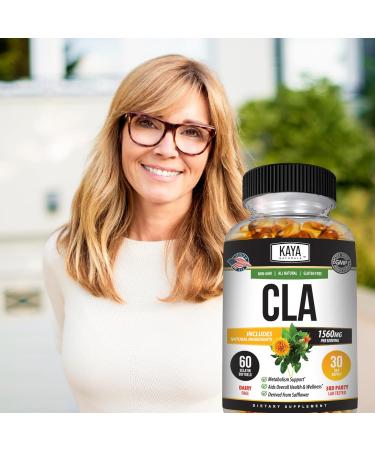 Kaya Naturals CLA Capsules Conjugated Linoleic Acid Non-GMO & Gluten-Free (60 Count (Pack of 1)) - Buy Online on GoSupps.com