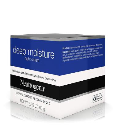 Neutrogena Deep Moisture Night Cream 2.25 oz - Hydrating Overnight Facial Treatment - Buy Online on GoSupps.com