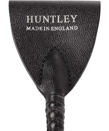 Huntley Equestrian 16 Inch Leather Jumping Bat Riding Crop - Black - Handcrafted in England - Buy Online on GoSupps.com