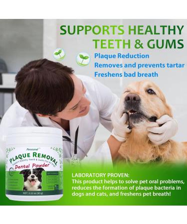 Petstoral Natural Dog Dental Powder Dog Dental Care - Plaque Remover and Bad Breath Treatment Healthy Gums & Fresh Breath for All Dogs and Cats (1) - Buy Online on GoSupps.com