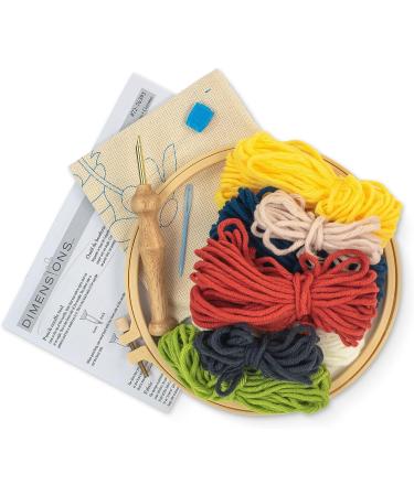 Dimensions Floral Gnome Punch Needle Set for Beginners - 8 Diameter - 7 Piece Kit - Buy Online on GoSupps.com