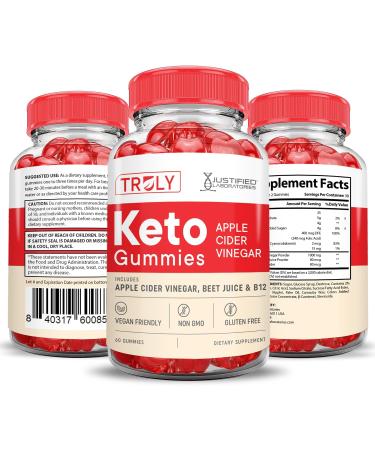 (10 Pack) Truly Keto ACV Gummies Advanced Formula 1000MG Truly Keto Gummies Apple Cider Vinegar Formulated with Pomegranate Beet Juice Powder B12 Vegan Non GMO 600 Gummys - Buy Online on GoSupps.com