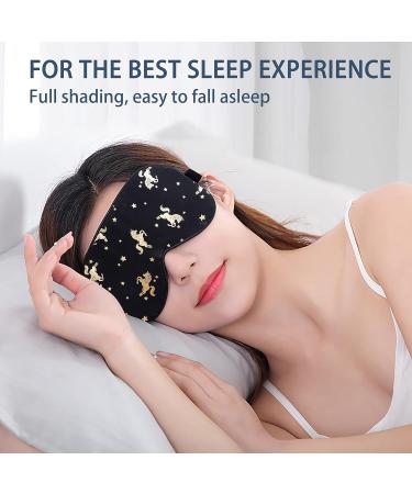 Townssilk Silk Sleep Mask - Adjustable Strap, Comfortable & Soft Eye Mask for Ultimate Sleep Aid - Golden Unicorn Design - Buy Online on GoSupps.com