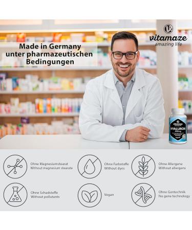 Hyaluronic Acid Capsules 300 mg | Vegan | 3-Month Supply | High Bioavailability | Additive-Free | Made in Germany - Buy Online on GoSupps.com