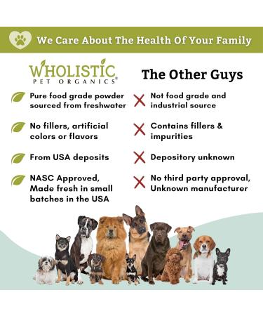 Wholistic Pet Organics Diatomaceous Earth for Dogs - 4 Oz Organic Food Grade | Safe Silica for Overall Health - Buy Online on GoSupps.com