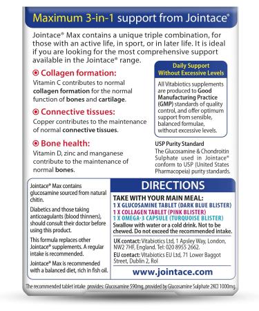 Vitabiotics Jointace Max Tablets - 84 Tablets | Targeted Joint Support Formula - Buy Online on GoSupps.com