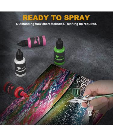 Tplook Upgraded 37PSI Airbrush Kit - Dual-Action Multi-Function 5-Stage Pressure Adjustment - Automatic Stop Compressor for Makeup, Painting, Tattoo, Cake Decorating - Green - Buy Online on GoSupps.com