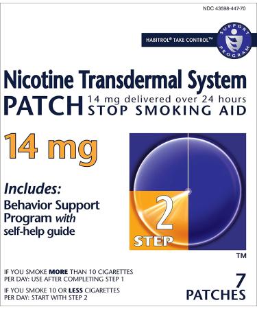 Habitrol Nicotine Transdermal Patch - Step 2 (14mg) | Stop Smoking Aid | 1 Week Kit - Buy Online on GoSupps.com