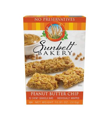 Sunbelt Bakery Peanut Butter Chip Chewy Granola Bars - 5 Boxes (50 Bars), No Preservatives - Buy Online on GoSupps.com