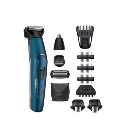 Babyliss Men 12-in-1 Japanese Steel Ultimate Face and Body Multi Grooming Kit with Nose Trimmer Head and Body Groomer - 100% Waterproof