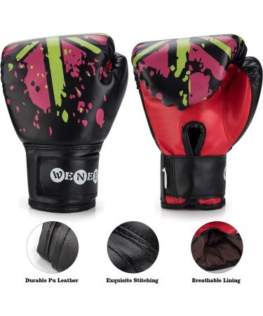 WeNeedU Kids Boxing Gloves for Ages 3-15 - Junior Youth Training Gloves for Punching Bag and Sparring - Black001 - Buy Online on GoSupps.com