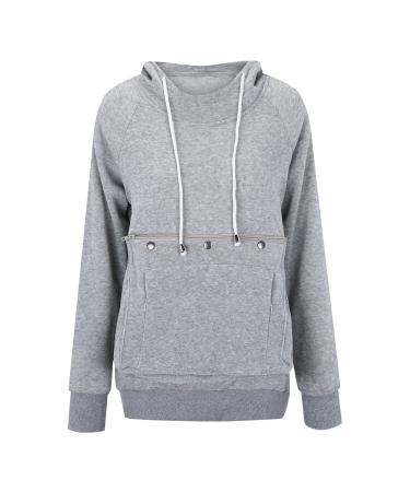 Women Long sleeve sweater hoodies with cats dog big bag cat bag sweater with zipper dog cat bag bag sweatshirt sweater hoodie women warm long-sleeved shirt cat sweater x-07 l