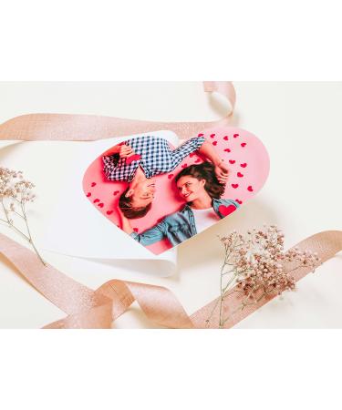 PREMIUM fondant cake topper with your own photo Edible cake image A sugar image for birthdays and much more Heart shape 20 x 25 cm