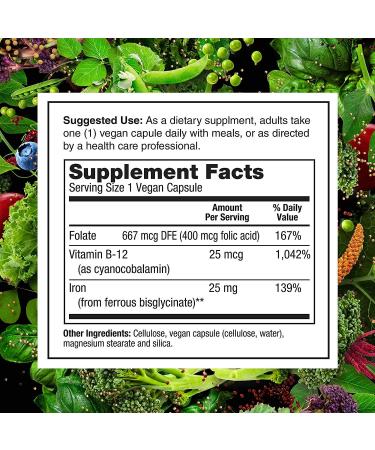 PlantFusion Vegan Complete Iron 25mg - 90 Vegan Capsules for Optimal Health - Buy Online on GoSupps.com