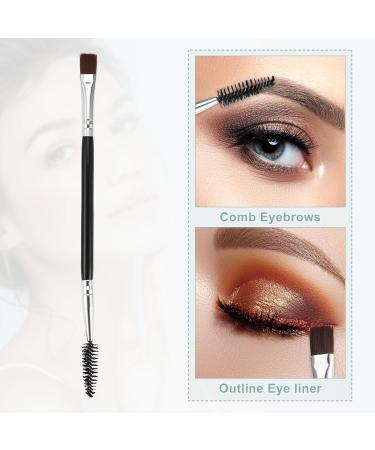 VOCOSTE Double-ended Makeup Brush Set - 2pcs Eyebrow & Smudger Brush with Wooden Handle | International Shipping Available - Buy Online on GoSupps.com