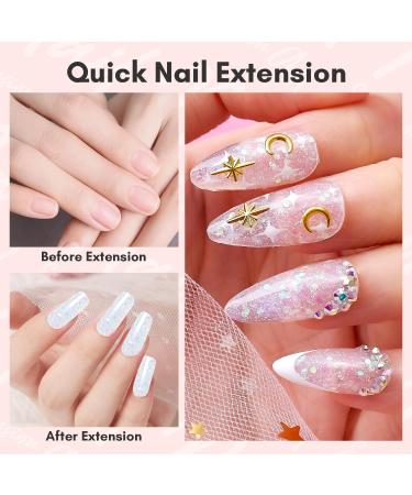 Makartt Poly Nail Gel 50ML Builder Gel - White Pink Nude Clear Rosy Gel for Salon Design - Ellette - Buy Online on GoSupps.com