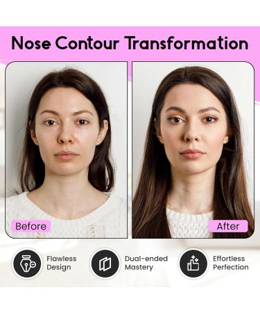 Buy Dual-Ended Nose Contour Makeup Brush - Precision Sculpting & Defining for Perfect Nose Contour | International Shipping Available - Buy Online on GoSupps.com