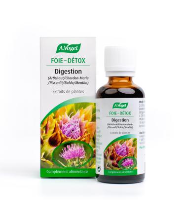 A.VOGEL - Food supplement Digestion - Detox liver - Reduces bloating and acid reflux - Milk thistle artichoke dandelion plant extract - Organic plant active ingredients -50 ml