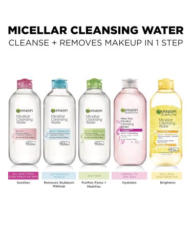 Garnier SkinActive Micellar Cleansing Water 3.4 fl oz 3 Pack - Waterproof Makeup Remover and Facial Cleanser - 3 Count - Buy Online on GoSupps.com