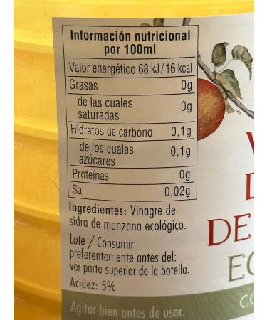 ACETUM DE MODENA Apple cider vinegar environmentally friendly without preservatives or preservatives Bio unfiltered and unpasteurized 2L 2 bottles 1 l The best for your health - Buy Online on GoSupps.com