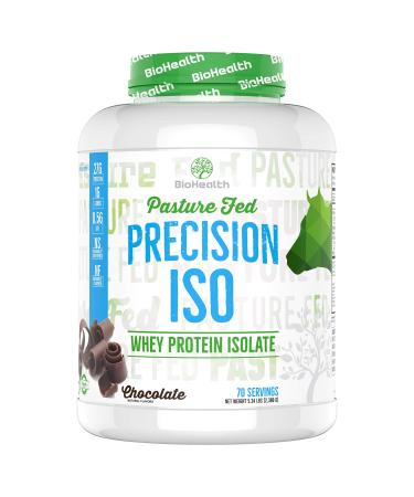 Precision ISO Chocolate (5lb) | 27g Premium Pasture Fed Whey Protein Isolate + Amino Acids | 70 Servings | Zero Sugar | GMO Free