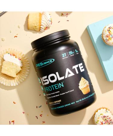 PEScience Isolate Whey Protein Powder, Vanilla Cupcake, 27 Servings, 100% Whey Protein Isolate, Low Carb, Fast Absorbing Post Workout Shake for Men and Women Vanilla Cupcake 27 Servings (1.81 Pound) - Buy Online on GoSupps.com