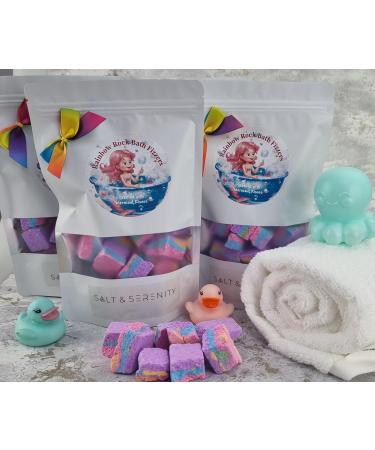 Rainbow Rock Bath Fizzers/Bath Bombs - Mermaid Kisses Christmas Gifts Kids bathtime Devon Made. - Buy Online on GoSupps.com
