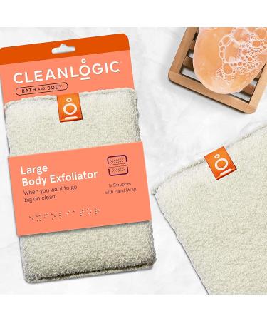 Clean Logic Large Body Exfoliator with Hand Strap - Pack of 2 - Buy Online on GoSupps.com