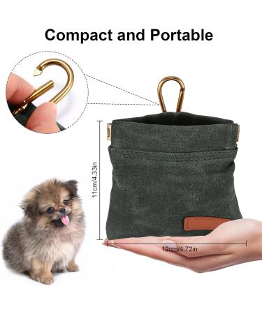 Buy Ouzhou 2-Piece Dog Treats Training Bag Set - Free-Handed Feeding with Carabiner - Ideal for Dog Training & Walking - Lightweight Green Design - Buy Online on GoSupps.com