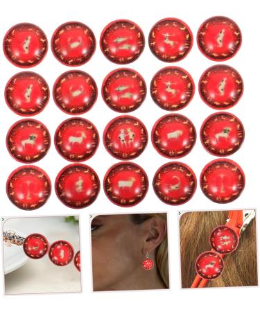 NUOBESTY 100 pcs 12 women's DIY glass charms round patch necklace Ring face Gift bra replace wrapped thank you gifts epaulets lucky beads earrings football ceramic tile shoulder epaulets - Buy Online on GoSupps.com