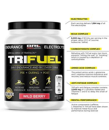 TRIFUEL 3-in-1 Endurance & Recovery Hydration Drink (Wild Berry) - Buy Online on GoSupps.com