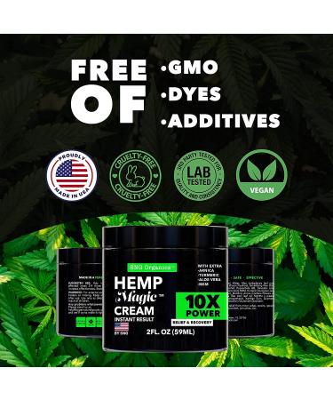 Hemp & Arnica Cream 8oz - Natural Pain Relief for Joints & Muscles - Made in USA - Fast-Acting Menthol Rub - Buy Online on GoSupps.com