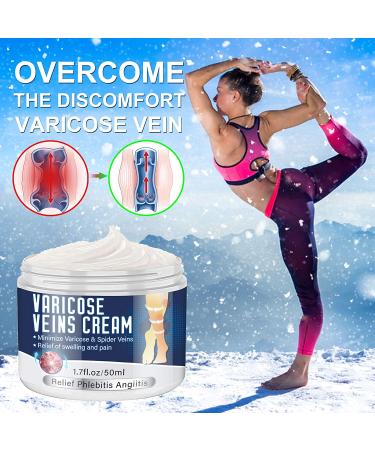 Varicose Veins Cream - Natural Treatment for Legs, Improve Blood Circulation, Strengthen Capillaries & Relieve Tired Legs - Buy Online on GoSupps.com