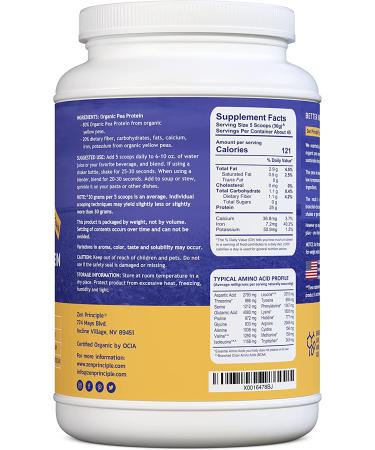 Organic Pea Protein Powder - USDA Certified from USA & Canada, Vegan, No GMO or Gluten - 3lb Pack - Full Spectrum Amino Acids, More Protein Than Whey - Buy Online on GoSupps.com